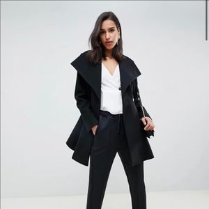 waterfall collar coat